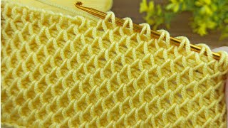 Wonderful Very Easy Tunisian Baby Blanket Model Work