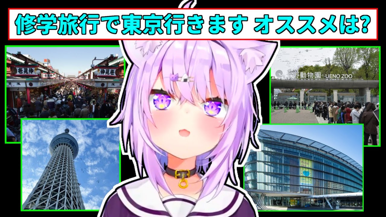 【猫又おかゆ】東京の観光スポットを合理的にオススメしてくれるおかゆ【ホロライブ切り抜き】