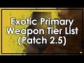 Destiny Rise of Iron: The Best & Worst Exotic Primary Weapons (Tier List Patch 2.5)