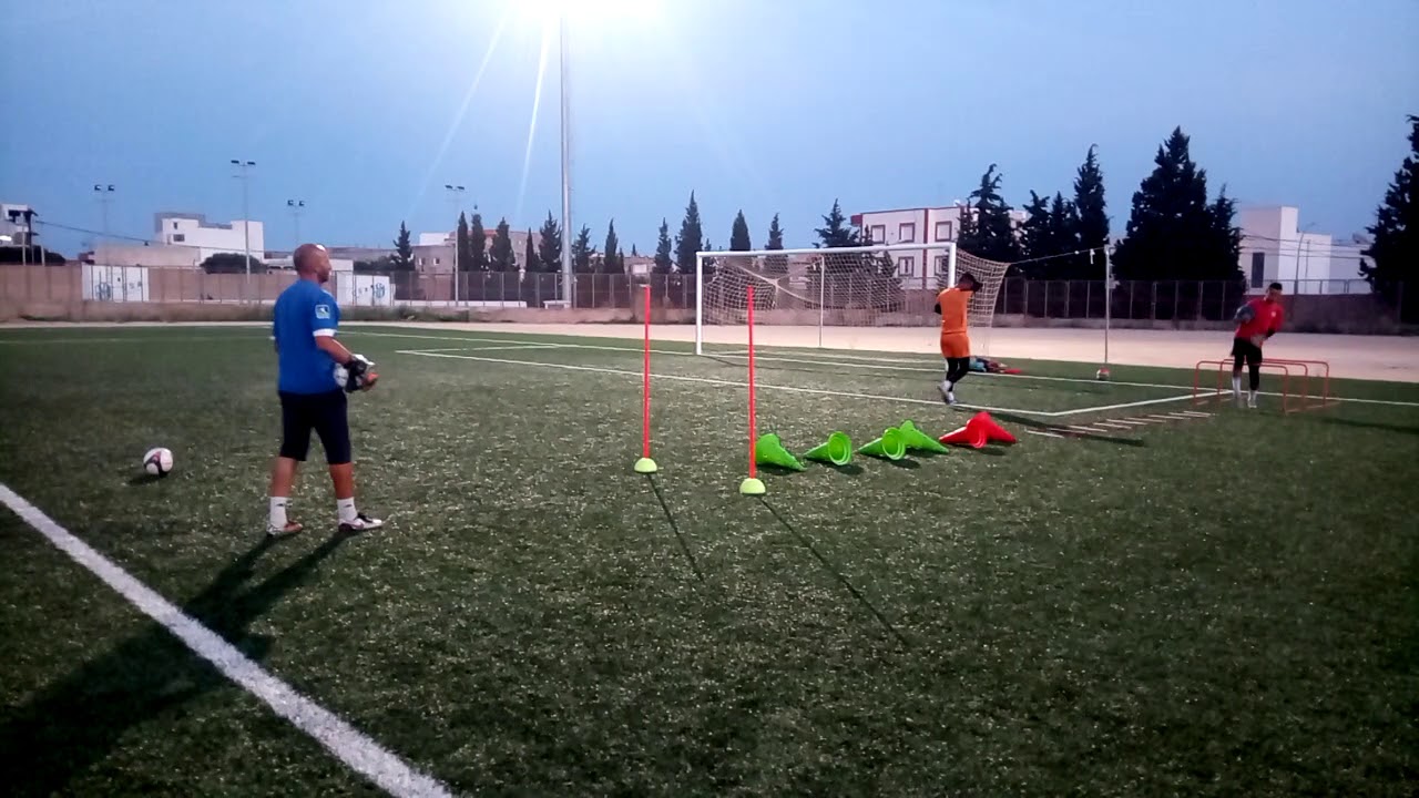 Entraînement des gardien de but coordination avec travail technique