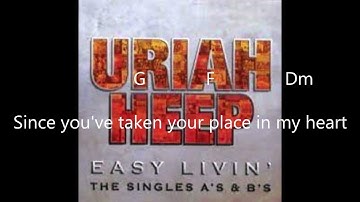 Easy Livin  Uriah Heep   chords lyrics with Tab Guitar