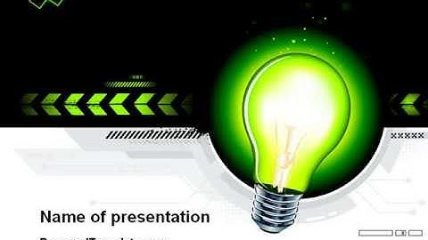 Green Light Schematically PowerPoint Template by PoweredTemplate.com
