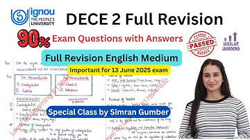 DECE 2 Full Revision 13 June exam IGNOU Level Up Learning Simran Gumber
