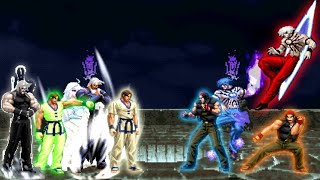 KOF MUGEN !! Kim and Rugal Team VS Orochi and Ralf Team