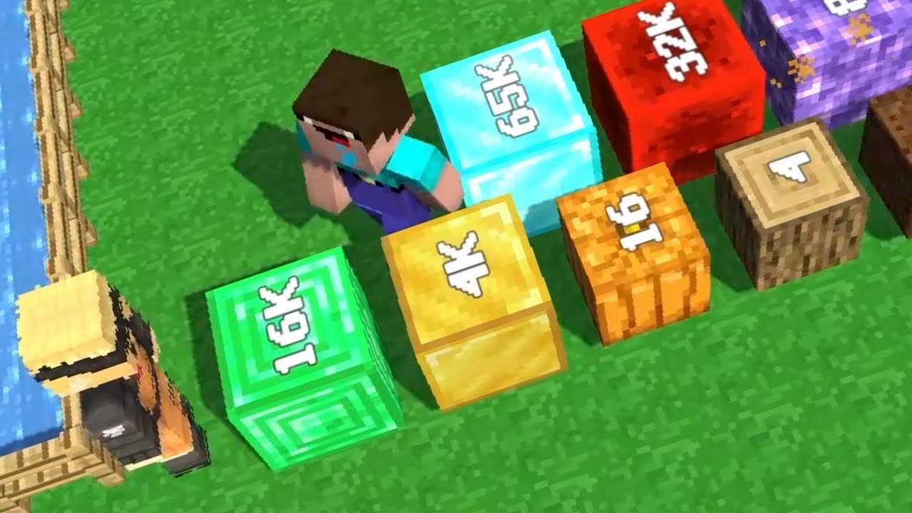 Minecraft 2048. Noob VS Noob. Cubes 2048.io Game