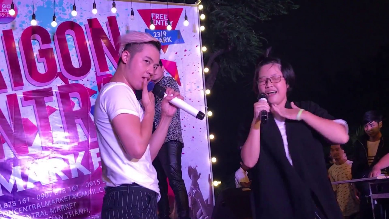 Thanh Duy ft Gia Huệ - Ha Ha Ha, remix @ Sài Gòn Central market, 03-09-17