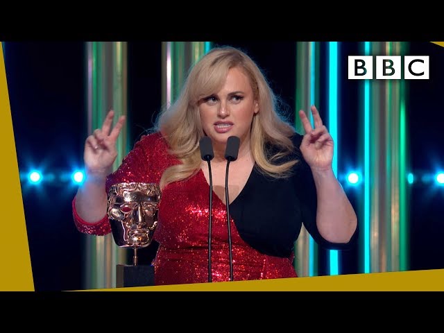 Rebel Wilson steals the show with HILARIOUS unexpected BAFTA 2020 speech - BBC class=