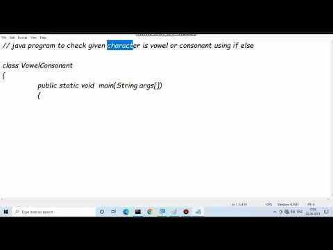 2.1.4. vowel or consonant java program in TELUGU using if else