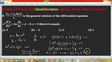 cauchy euler differential equation Homogeneous Linear Differential Equation iit jam 2006 mathematics