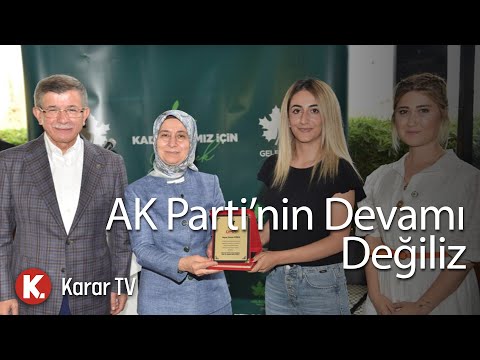 Davutoğlu'ndan Partisine İlişkin Açıklama: AK Parti'nin Devamı Değiliz