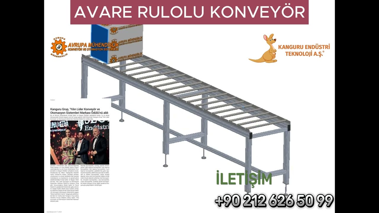 avara rulonlu konveyer