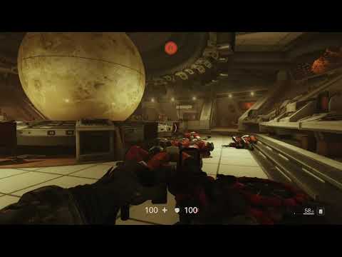 wolfenstein 2 - stealing flying saucer on venus blaskowitz крадёт ленающую тарелку на Венере, Venus