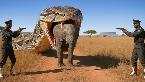 Heroic Rescue Team Saves Elephant Herd From Furious Giant Python Attack 🐘🐍