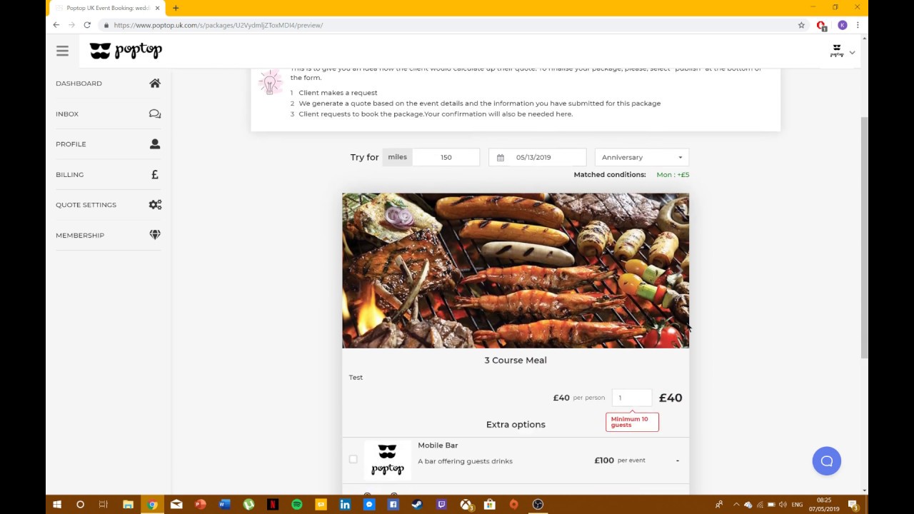 How to Create An Instant Quote Package on Poptop