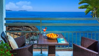 Seaside Hotel Balcony Atmosphere Relaxation with Bossa Nova Music & Wave SoundsStudy, Work, Sleep