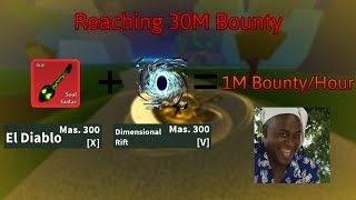 Getting 30M in 5 Days (Fastest way) | Blox Fruits Bounty Hunting