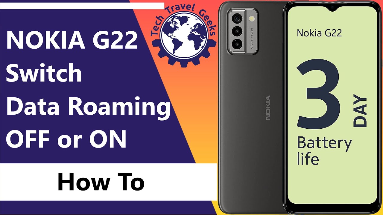 How to switch data roaming OFF or On on the Nokia G22 YouTube