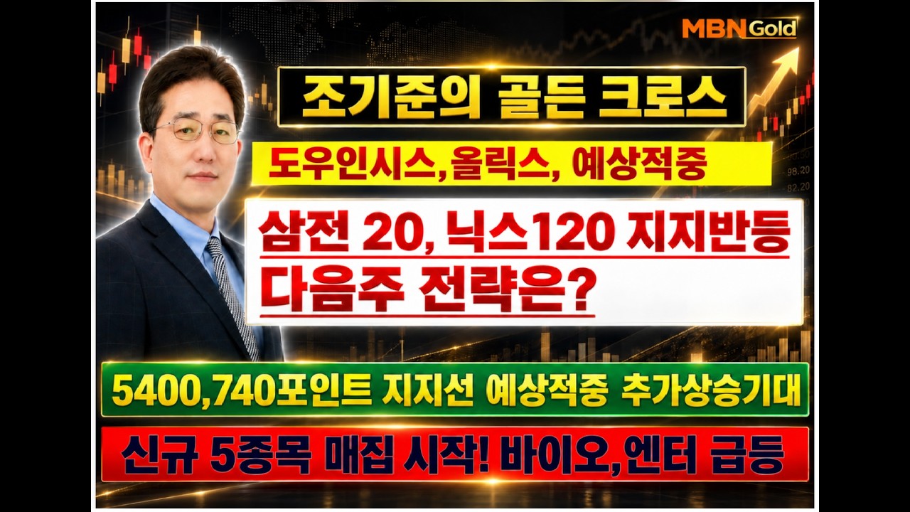 [조기준의 골든크로스] 도우인시스,올릭스, 예상적중/삼전 20, 닉스120 지지반등!/다음주 전략은?