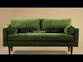 Napa apartment sofa in distressed green velvet by poly  bark  green sofa luxury sofa fabric sofa
