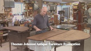 Restoring an early 18th c. Dropleaf Dining Table  Thomas Johnson Antique Furniture Restoration