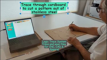 Trace through cardboard to cut a pattern out of stainless steel