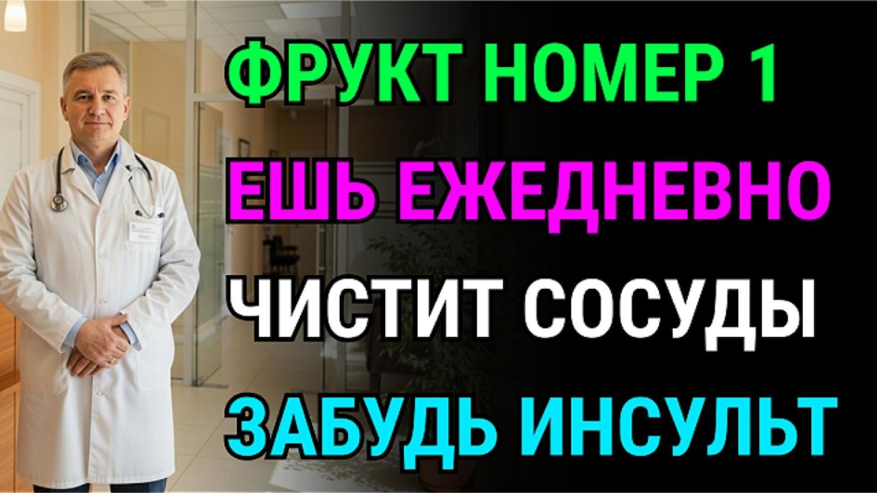 Гарвард доказал: эти 3 фрукта спасут от инсульта! Чистят сосуды и мозг лучше любых таблеток.