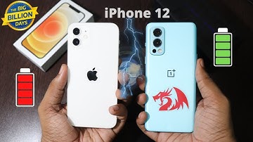 iPhone 12 vs Oneplus Nord 2 Battery Drain test🔋| 2815mah vs 4500mah | Gaming Camera Heating🔥