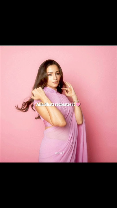 Alia Bhatt recreates Rekha's iconic 'Silsila' look🩷#shorts #bollywood #aliabhatt #youtubeshorts