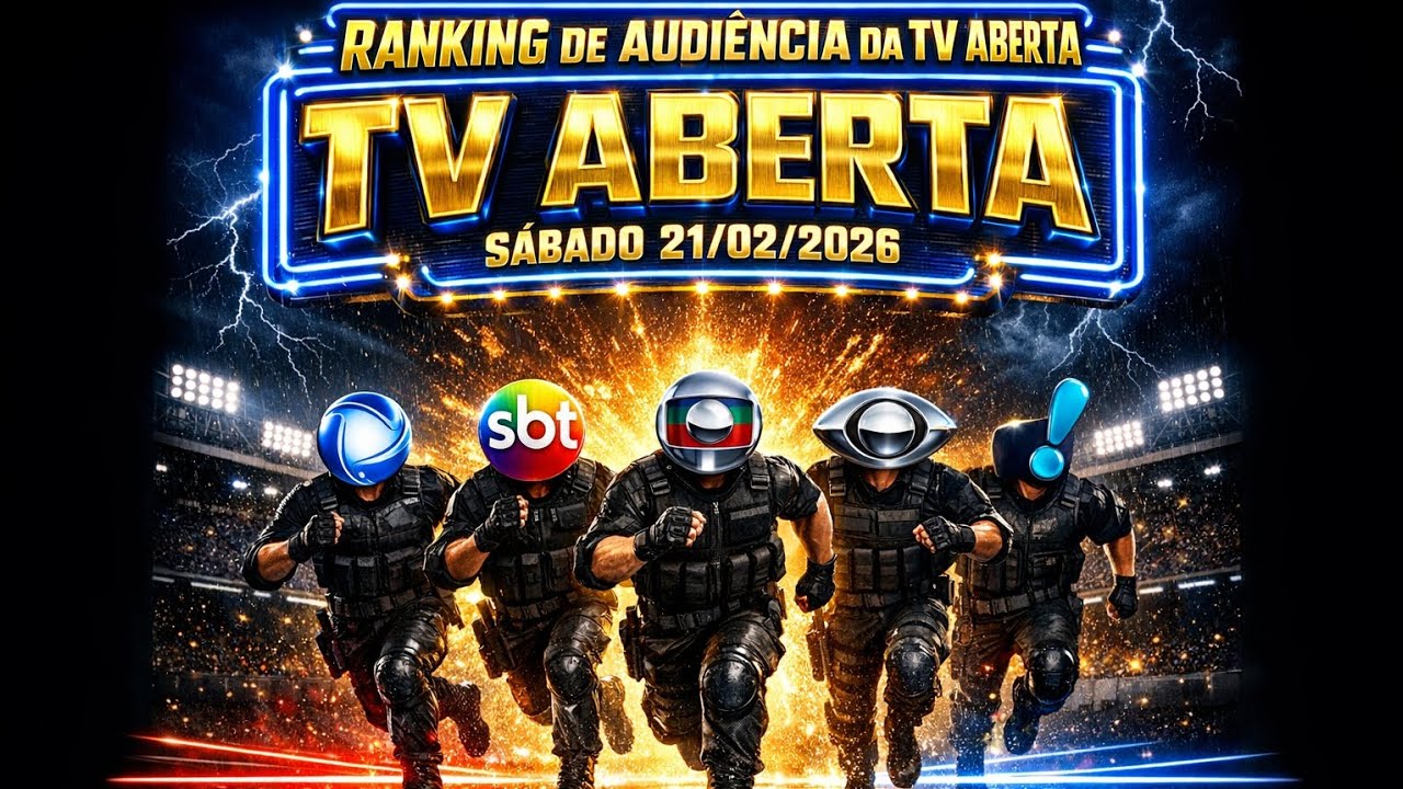 Ranking de audiência da TV Aberta Sábado 21/02/2026 #audiência #globo # ...