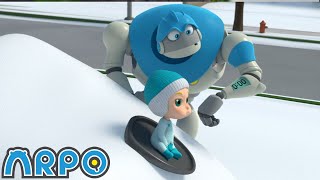 BROKEN SLEIGH on a Snow Day! | Baby Daniel and ARPO The Robot | Funny Cartoons for Kids