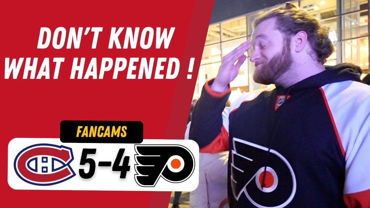 FLYERS FAN "DON'T KNOW WHAT HAPPENED !" MTL 54 PHI (SO) FANCAM