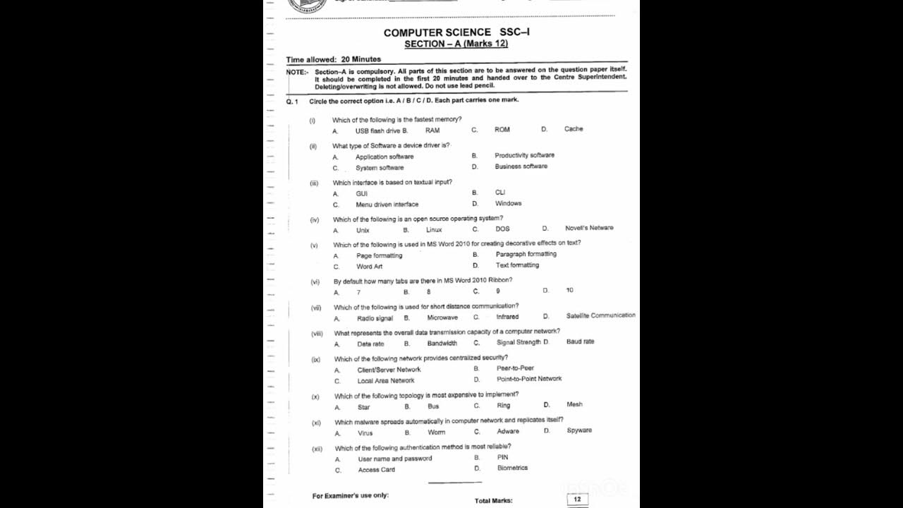class-9-computer-science-past-paper-federal-board-youtube