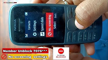 Nokia 105 me blacklist  number kaise nikale // How to remove screen list in nokia