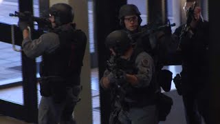 Active shooter simulation training at Oakville church