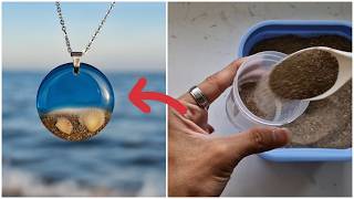 Making Necklace From Epoxy Resin And Caspian Sea Full Version How To Made Wave Pendant