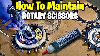 How to Maintain Power Rotary Scissors ~ clean ~ maintenance ~ grease ~ disassembly and assembly ~