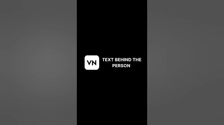 Text Behind The Person VN VIDEO EDITOR video #vn#vnvideoeditor#reels#video