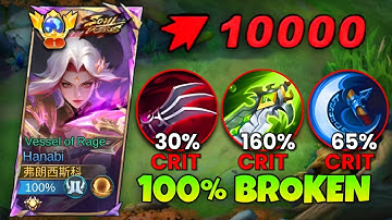 HANABI BURST CRITICAL DAMAGE BUILD FOR 2024.(CRIT DAMAGE HACK).| THE ENEMY TEAM REPORTED ME 😡.