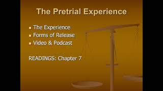 Lecture 8 - Bail & Pretrial Detention