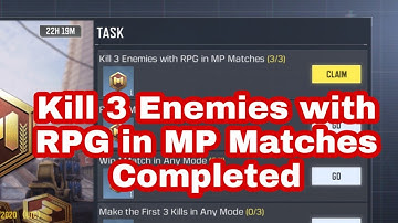 Kill 3 Enemies with RPG in MP Matches | Daily Mission Call of Duty Mobile