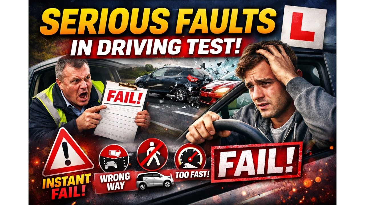 Serious Faults in Driving Test UK (These Mistakes FAIL Learners) - YouTube