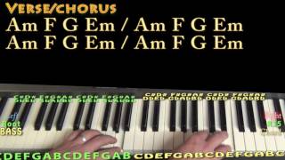 Rockabye (Clean Bandit) Piano Lesson Chord Chart screenshot 4