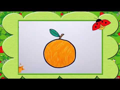 Vẽ quả cam -trẻ MGN 4-5 tuổi - youtube