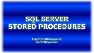 Stored Procedures in SQL Server