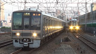 【4K】JR宝塚線　普通列車207系電車　塚本駅到着