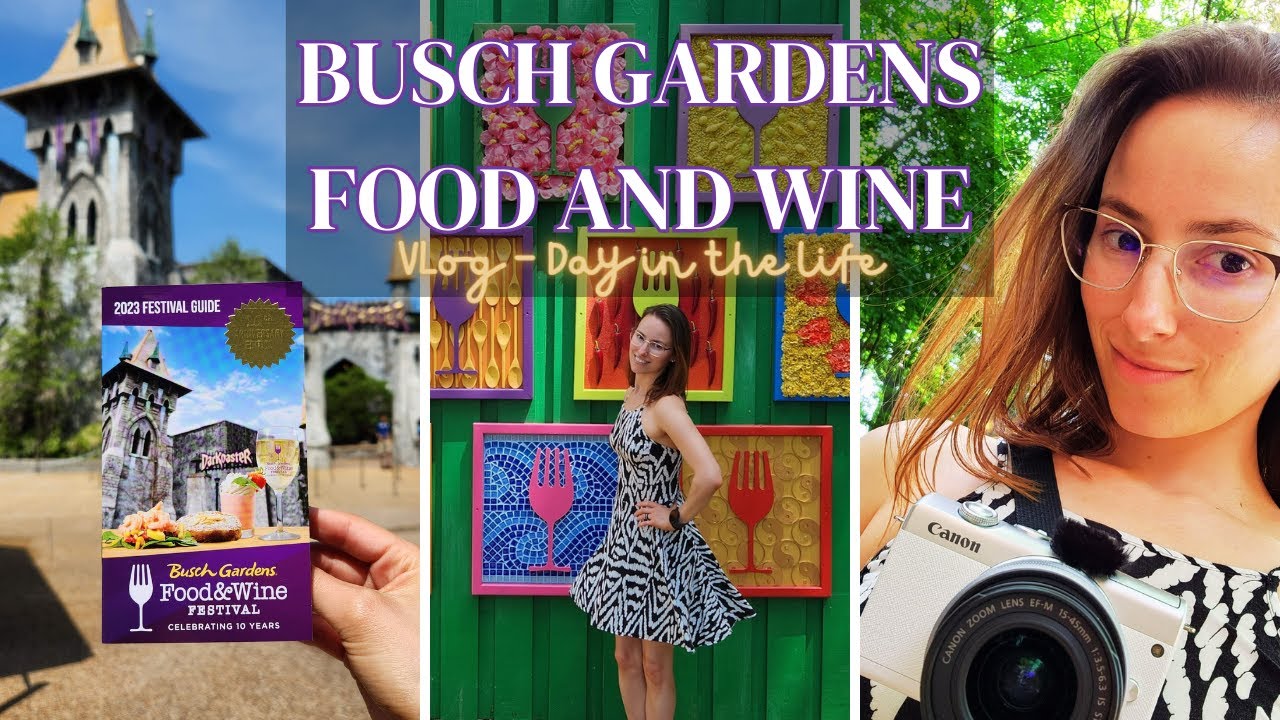 Busch Gardens Food and Wine Festival 2023 RIDE THE NEW ROLLER COASTER Day In The Life VLOG