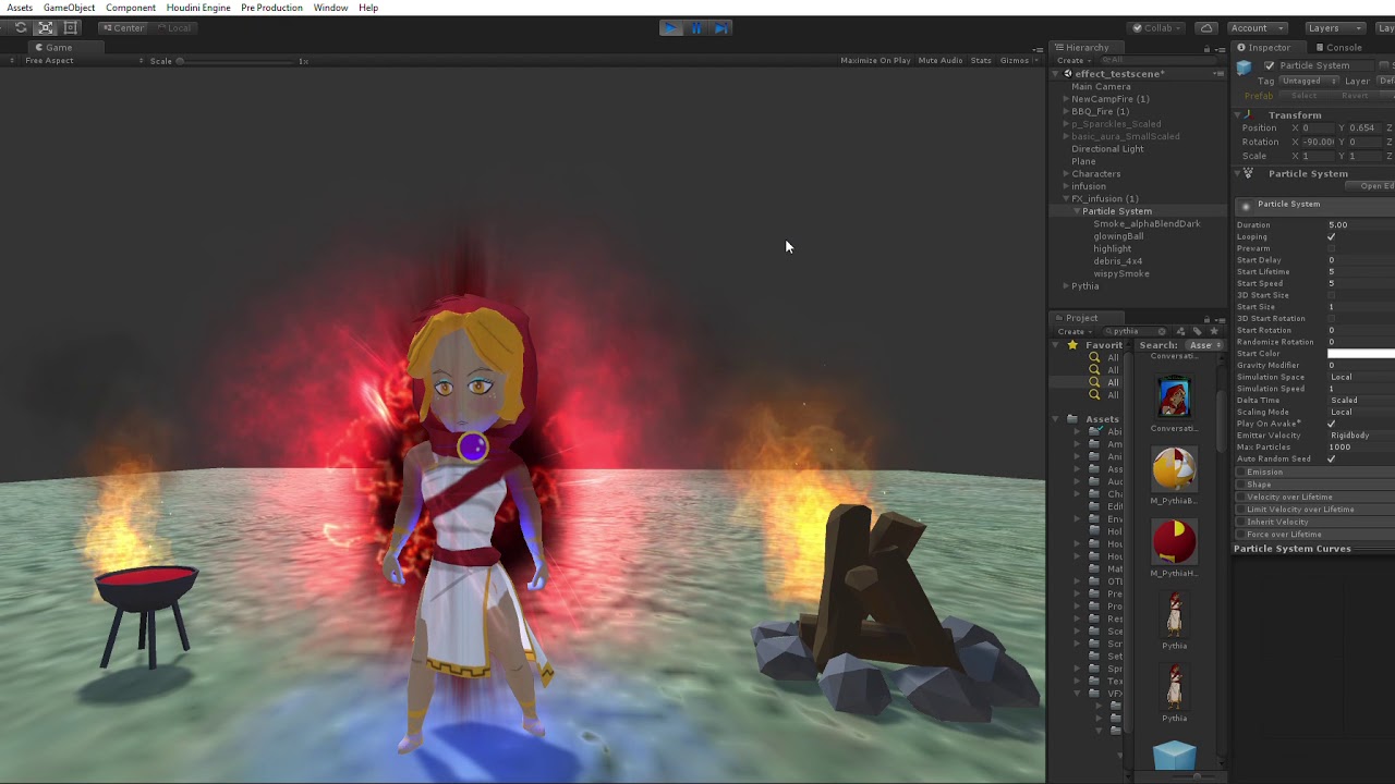 Unity dark energy vfx test for game oracle - YouTube