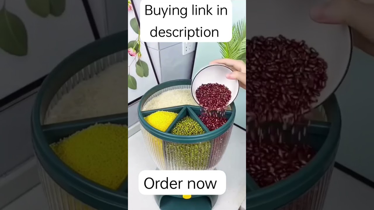 Multiple grain storage box for kitchen 