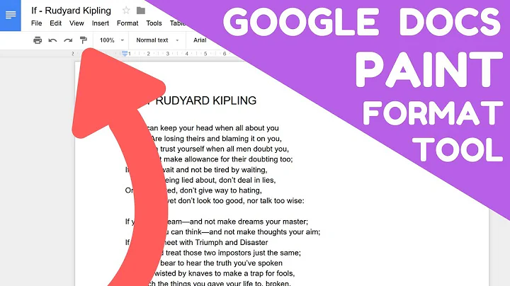 Google Docs Paint Format Tool