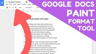 Google Docs Paint Format Tool Wealth